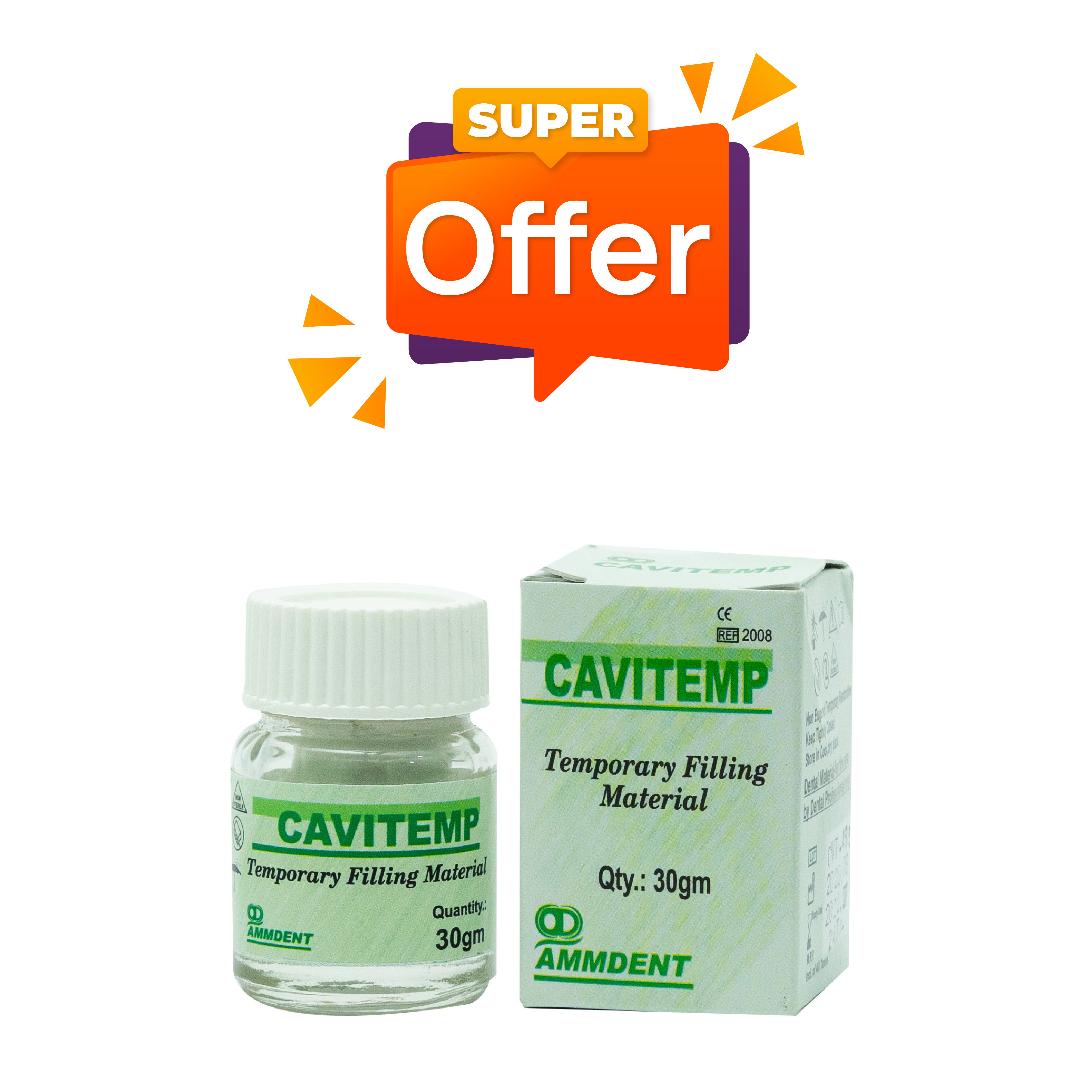 (Pack Of 5 ) Ammdent Cavitemp Temporary Filling Material